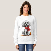 Niedliches Hundeportrait Sweatshirt (Vorne ganz)