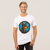 Niedliches Hundeportrait Tri-Blend Shirt (Vorderseite voll)