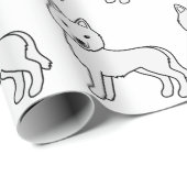 Niedliches Hundeschema Geschenkpapier (Rolleneckpunkt)