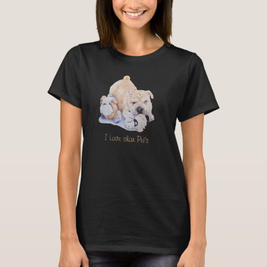 niedliches Hundportrait mit lustigem Slogan T-Shirt (Vorderseite)