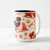 Niedliches Hundsmuster 11 oz. Kaffeemaschine Tasse (VorderseiteRechts)