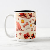 Niedliches Hundsmuster 11 oz. Kaffeemaschine Tasse (Links)