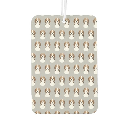 Niedliches Hundsmuster Autolufterfrischer (Rückseite)