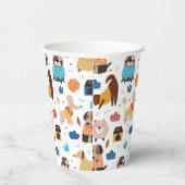 Niedliches Hundsmuster Dackel Pappbecher (Rechts)