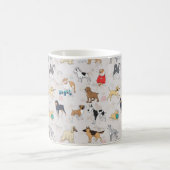 Niedliches Hundsmuster Design Weiß Kaffeetasse (Mittel)