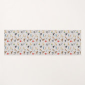 Niedliches Hundsmuster Design Weiß Yogamatte (Vorderseite (Horizontal))