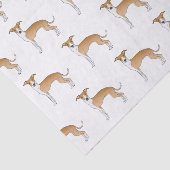 Niedliches Hundsmuster, gezüchtet und weiß Seidenpapier (Ausschnitt)