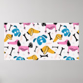 Niedliches Hundsmuster mit dem Gesicht eines Säugl Poster (Vorne)