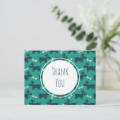 Niedliches Hundsmuster mit Disketten-Ohren & Knoch Postkarte (Stehend Vorderseite)