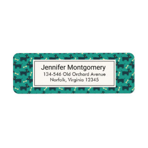 Niedliches Hundsmuster mit Knochen auf grünem Hint