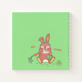 Niedliches Hunger Bunny Square Custom Notebook Notizblock (Rückseite)
