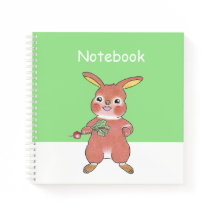Niedliches Hunger Bunny Square Custom Notebook