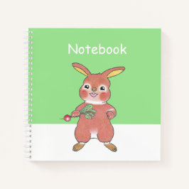 Niedliches Hunger Bunny Square Custom Notebook Notizblock