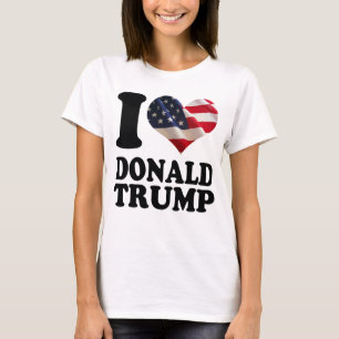 Niedliches i-Herz amerikanische Flagge Donald T-Shirt