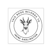 Niedliches Ibex-Baby Dieses Buch gehört zum Namen  Gummistempel (Prägung)