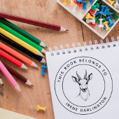 Niedliches Ibex-Baby Dieses Buch gehört zum Namen Permastempel