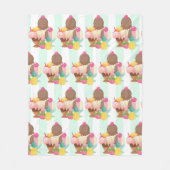 Niedliches Ice Cream Muster Fleecedecke (Vorderseite)
