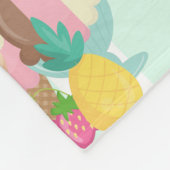 Niedliches Ice Cream Muster Fleecedecke (Ecke)