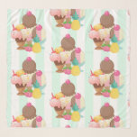 Niedliches Ice Cream Muster Schal<br><div class="desc">Im Sommer mit einer Schüssel Eis mit 3 köstlichen,  mit Süßwasser bedeckten Kugeln. Eine Eistüte mit 3 Düsen Schokolade,  Vanille und Erdbeere. Eine Dessertschale gefüllt mit neopolitischem Eis mit einer köstlichen Kirsche.</div>