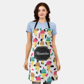 Niedliches Ice Cream Muster Schürze (Getragen)