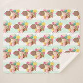 Niedliches Ice Cream Muster Sherpadecke (Vorderseite (Horizontal))