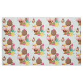 Niedliches Ice Cream Muster Stoff (Fat Quarter (45,7 x 55,9 cm))