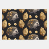 Niedliches Igel - Farbpapier Geschenkpapier Set (Vorderseite 3)