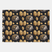 Niedliches Igel - Farbpapier Geschenkpapier Set (Vorderseite 2)