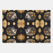 Niedliches Igel - Farbpapier Geschenkpapier Set (Vorderseite)
