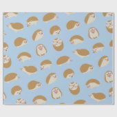 Niedliches Igel-Muster Geschenkpapier (Flach)