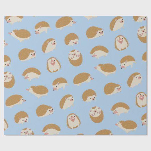 Niedliches Igel-Muster Geschenkpapier (Flach)