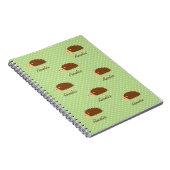 Niedliches Igel-Notebook mit Polka-Punktmuster Notizblock (Rechte Seite)