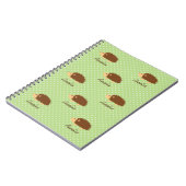 Niedliches Igel-Notebook mit Polka-Punktmuster Notizblock (Linke Seite)