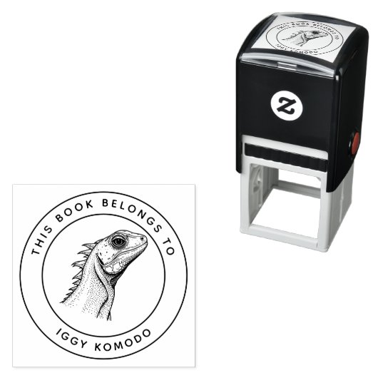 Niedliches Iguana Baby Dieses Buch gehört zum Name Permastempel (Beispiel)