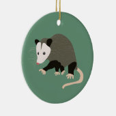 Niedliches Illustrations-Opossum-personalisiertes Keramik Ornament (Rechts)