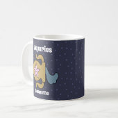 Niedliches Illustriertes Aquarius Zodiac Personali Kaffeetasse (Vorderseite Links)