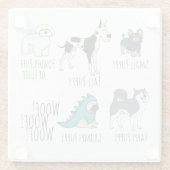 Niedliches Illustriertes Hundegedicht Glasuntersetzer (Rückseite)