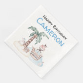 Niedliches Illustriertes Pirate-Party Serviette (Ecke)