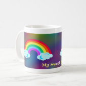 Niedliches Illustriertes Rainbow-Design für Cartoo Kaffeetasse (Vorderseite Links)