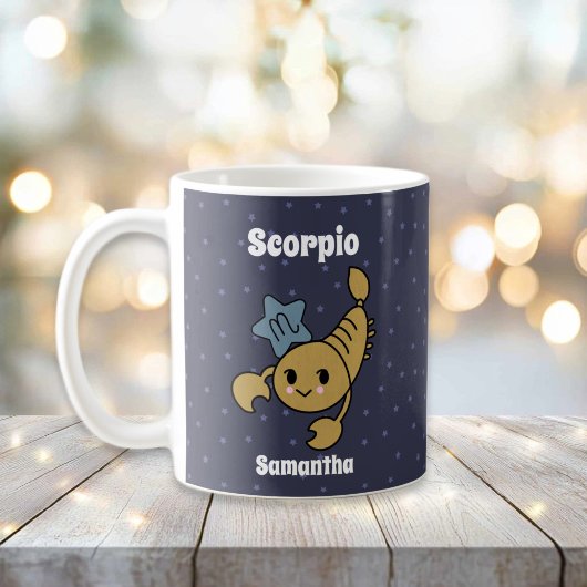 Niedliches Illustriertes Scorpio Zodiac Personalis Kaffeetasse