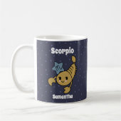 Niedliches Illustriertes Scorpio Zodiac Personalis Kaffeetasse (Links)