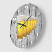 Niedliches Imitat Holzbier Bar Große Wanduhr (Winkel)