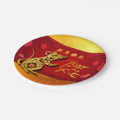 Niedliches, in Papierform geschnittenes Ratten Jah Pappteller (Schrägansicht)