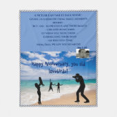 Niedliches, individualisierbares Mittelbandvlies Fleecedecke (Vorderseite)