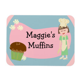 Niedliches, individuell anpassbares Bäckereimagnet Magnet