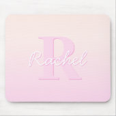 Niedliches individuell anpassbares Monogramm | Pea Mousepad (Vorne)