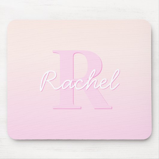 Niedliches individuell anpassbares Monogramm | Pea Mousepad (Vorne)