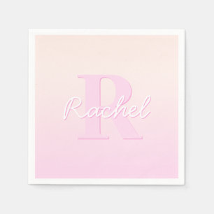 Niedliches individuell anpassbares Monogramm Pea Serviette