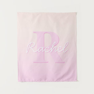 Niedliches individuell anpassbares Monogramm Pea Wandteppich