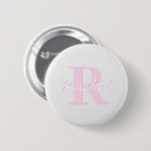 Niedliches individuell anpassbares Monogramm | Pin Button (Vorne & Hinten)